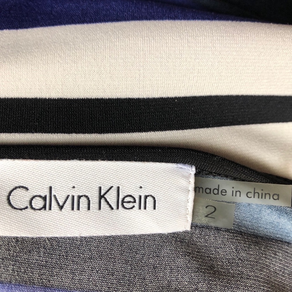 ♥️ Calvin Klein Striped Maxi Dress Size 2 - Picture 8 of 10